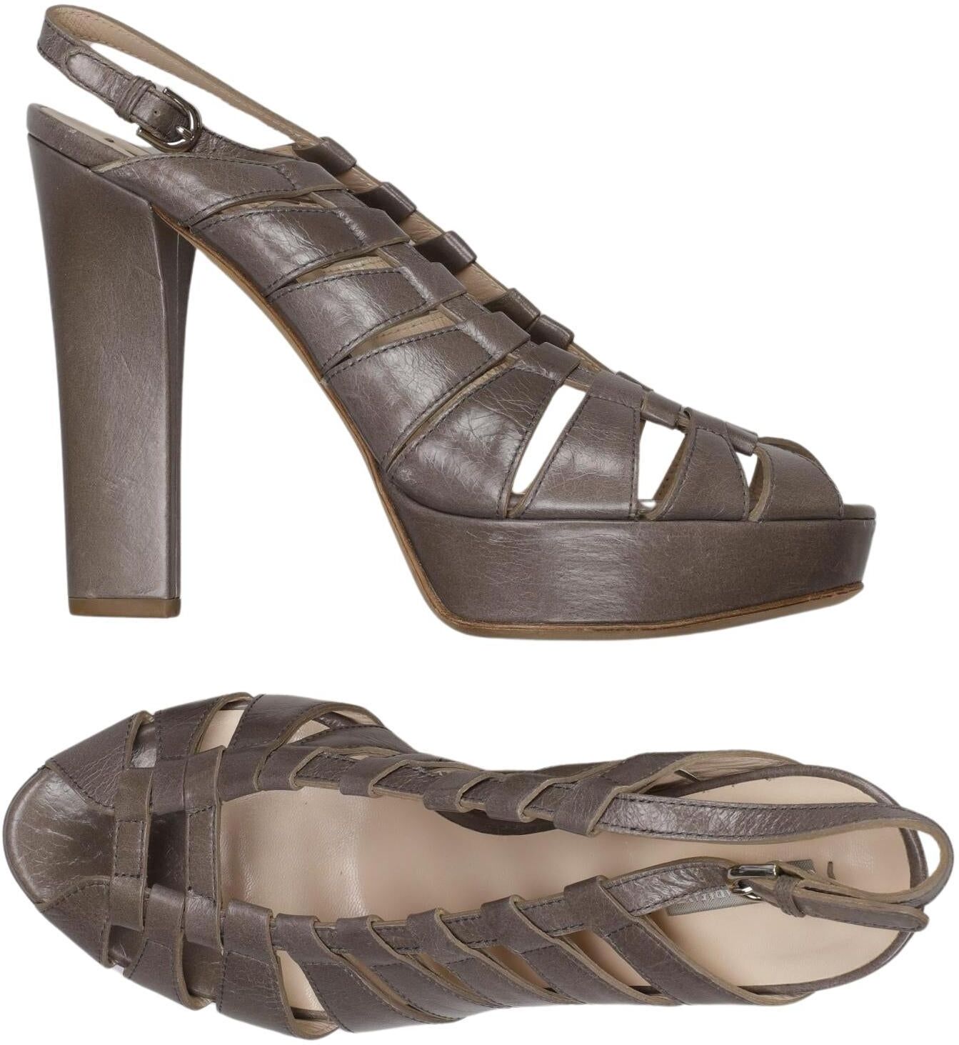 Giorgio Armani Damen Sandalen, Silber, Gr. EU 39, kein / Etikett - Second Hand