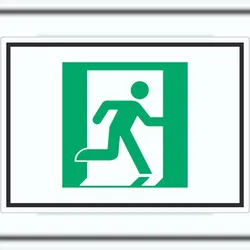 HB-Druck Rettungsweg rechts Symbol Aufkleber A8 (52x74mm)