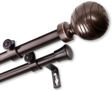 InStyleDesign Desmond Adjustable Double Curtain Rod