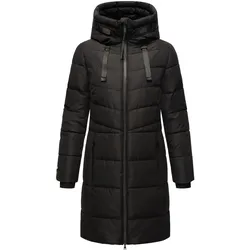 MARIKOO Damen Winter Steppmantel Stepp Jacke Teddyfell Mantel Parker warm mit Kapuze Natsukoo