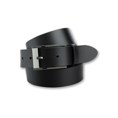 Ledergürtel BERND GÖTZ "Ledergürtel mit Bicolorschließe", Herren, Gr. 80, schwarz, Rindsleder, Gürtel Ledergürtel