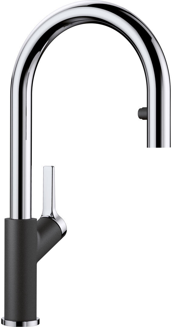 Blanco Carena-S Kitchen Faucet Side Spray Rock Grey 24cm