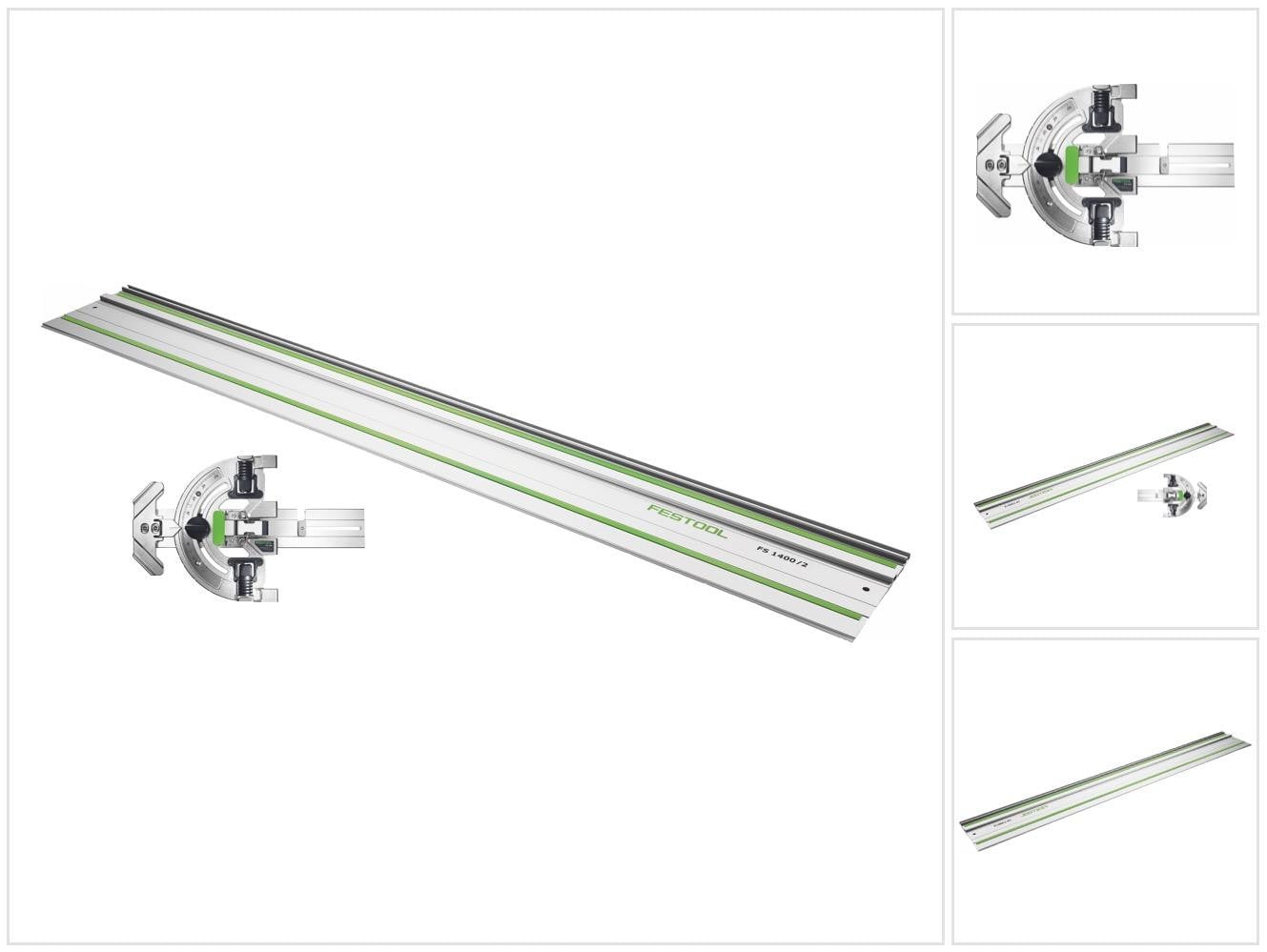 Festool FS-WA hoekgeleider voor 60 graden zaagsnede en FS 1080/2 geleiderail 1080 mm