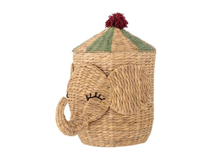 Bloomingville Bobo Aufbewahrungskorb mit Deckel 35x50 cm Natur