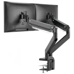 Digitus Assmann Electronic Dual Gas Spring Monitor Tischhalterung 2x 35 Zoll 2x15kg max schwarz (Tisch, 35", 15 kg), Monitor Halterung, Schwarz