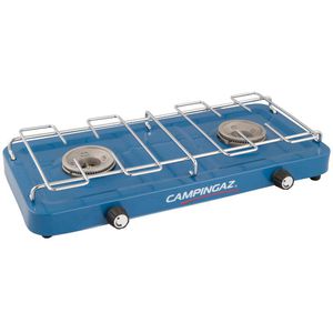 Campingaz Gaskocher 2000010110, Base Camp, 2 flammig, mit Schlauch, für Gasflasche
