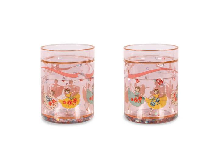 Becher 2er Set Tip Toe mit Glitzer