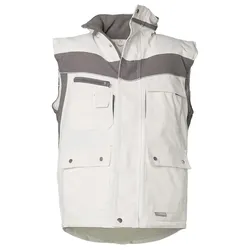 Winterweste "PLALINE" - XS - weiß/zink