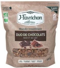 J.Favrichon Crunchy Chocolate Duo Muesli 375 gr