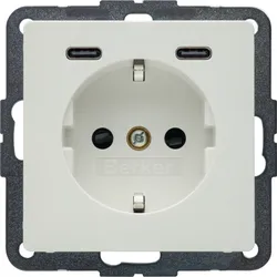 Berker Steckdose USB CC 20W PD Qx polarweiß 48156089