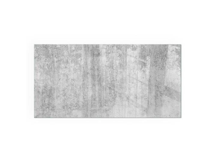 Tulup Kaminbodenplatte 100x50 cm - Rohbetonstruktur, Grau, Glas, Rechteckig, 100x50x0.4 cm, Elektrogeräte, Heizgeräte, Elektrokamine