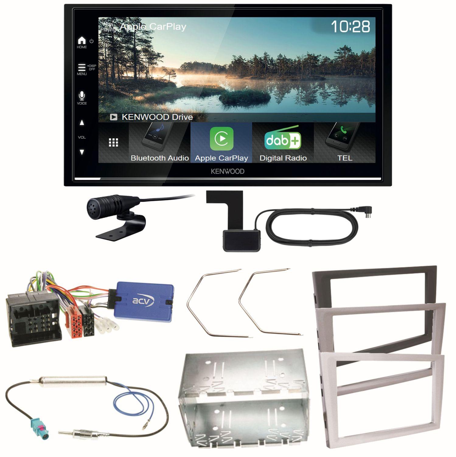 Kenwood DMX7722DABS Android Auto Einbauset für Opel Vectra C Meriva Vivaro Combo