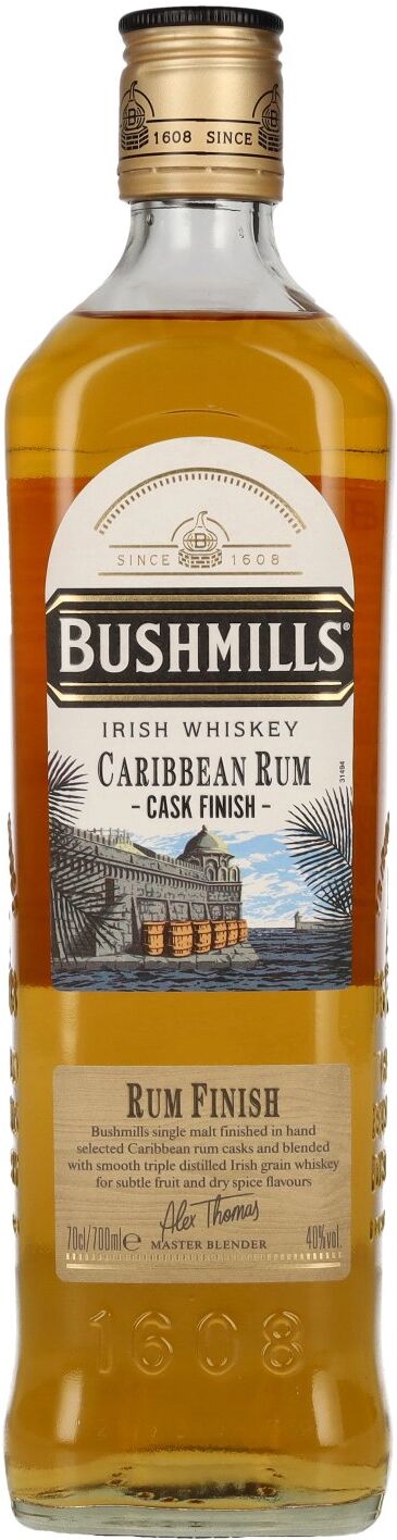 Bushmills Irish Whiskey Caribbean Rum Cask Finish 40% Vol. 0,7l
