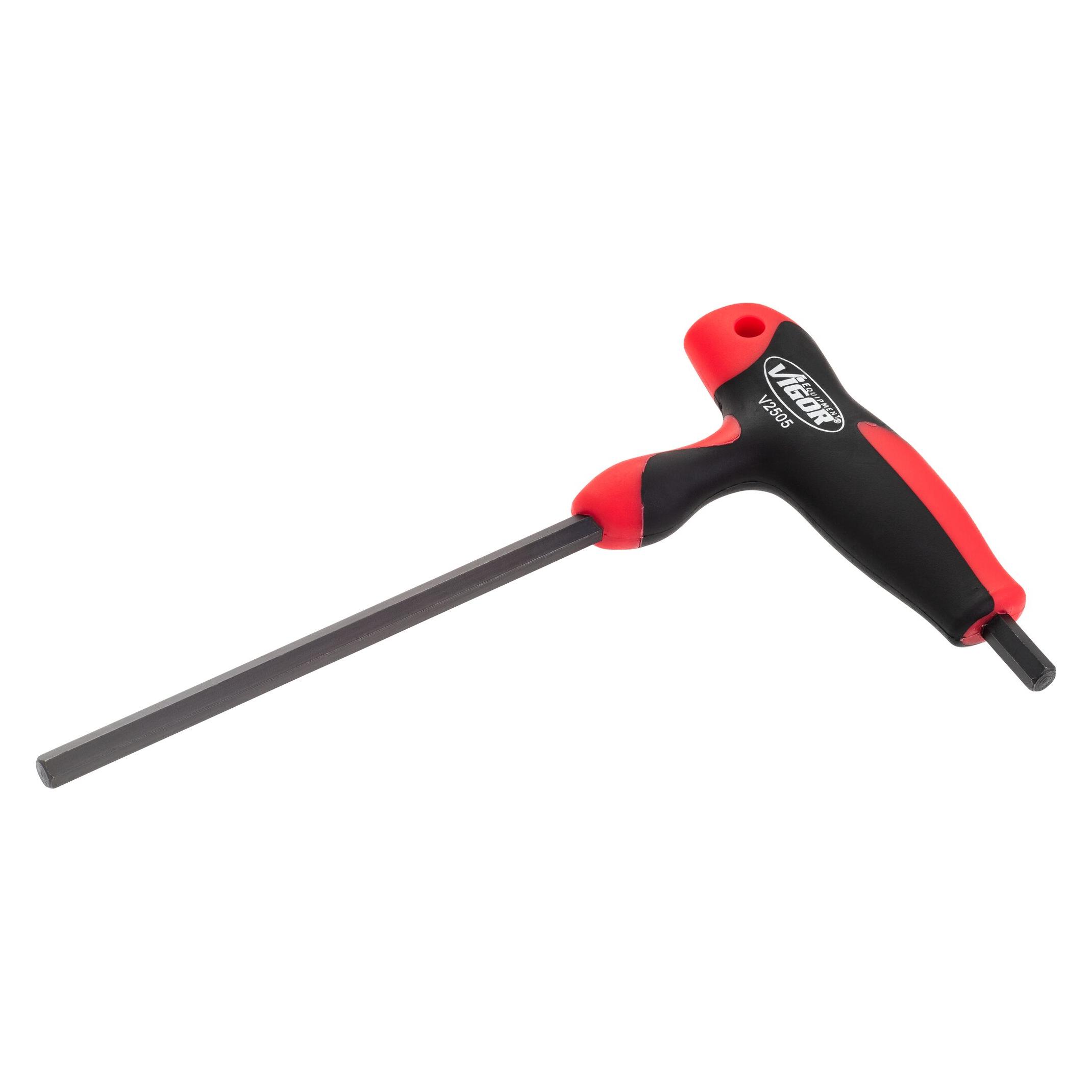 Vigor Sechskant T-Griff Schraubendreher V2505 Innen Sechskant Profil 5 mm (V2505)