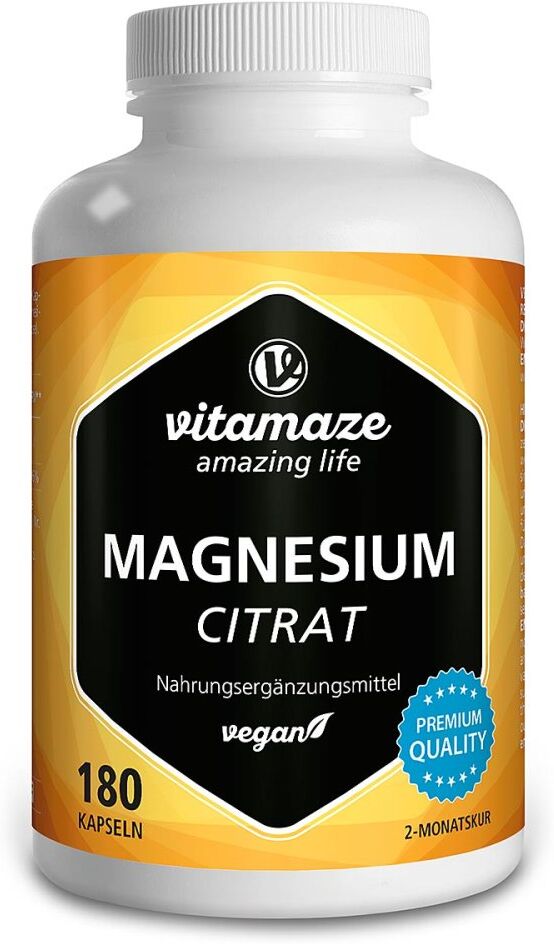 Vitamaze Magnesiumcitrat 360 mg vegan Kapseln 180stk