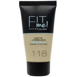 Maybelline Fit Me Matte + Poreless Foundation 118 Nude 30ml