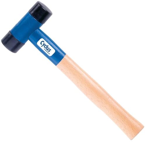Cyclus Tools rubberen hamer met houten handvat, 410 g