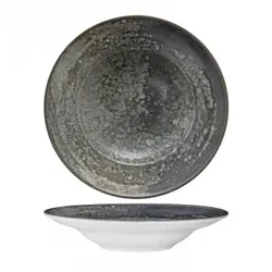 GÜRAL Porselen Krater-Pastateller Ø 26 cm, neues Knochenporzellan, Digitaldruck, Gural, 6er-Pack