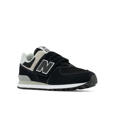 Sneaker NEW BALANCE "574", Mädchen, Gr. 28, schwarz, Leder, Synthetik, Textil, Schuhe Sneaker, mit Gummilaufsohle, entwickelt