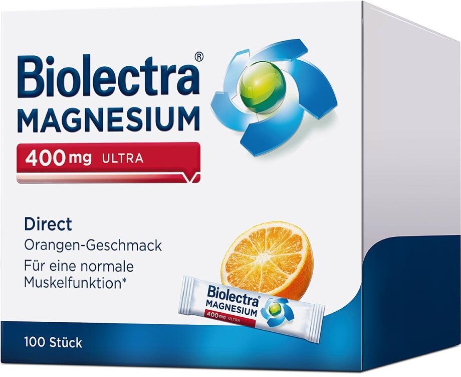 Biolectra Magnesium 400 mg Ultra Direct Orange 100stk