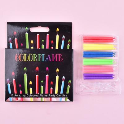 Smart Shopping Spot Multicolor Birthday Cake Candles Safe, Non Toxic Candles For Weddings, Parties, And Celebrations 12pcs