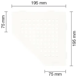 Schlüter Systems SHELF-E-S2 Wand-Ablagesystem Pure Aluminium MBW - strukturbeschichtet brilliantweiß Höhe: 195 mm Breite: 195 mm
