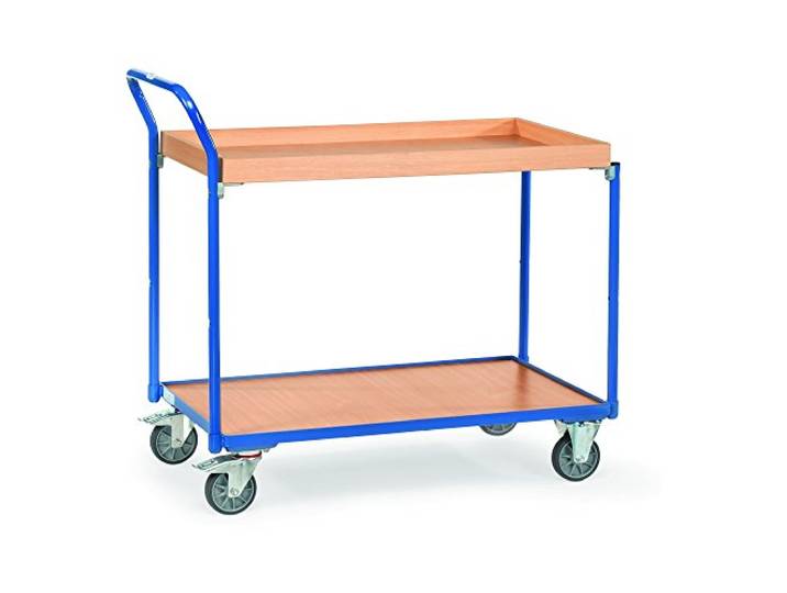 Fetra Transportgeräte mtpfg3742 Wagen Tablett Griff Gebogen mit Wulst, 1000 mm x 600 mm Plattform