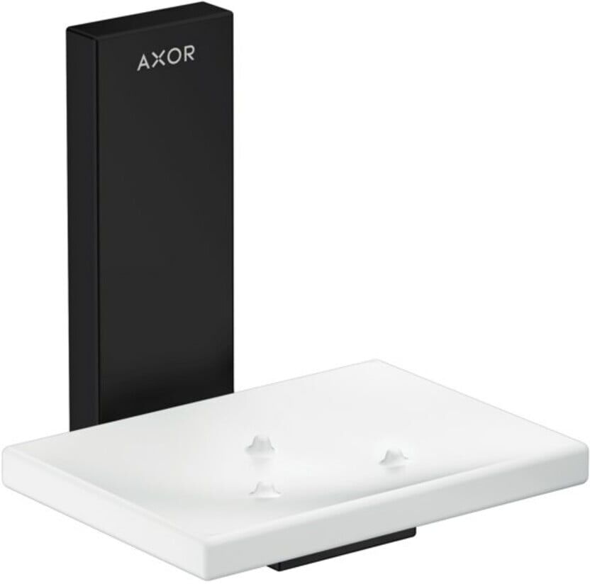 Hansgrohe Schale Axor Uni. Rectangular Glas, Wandmontage, mattschwarz (42605670)