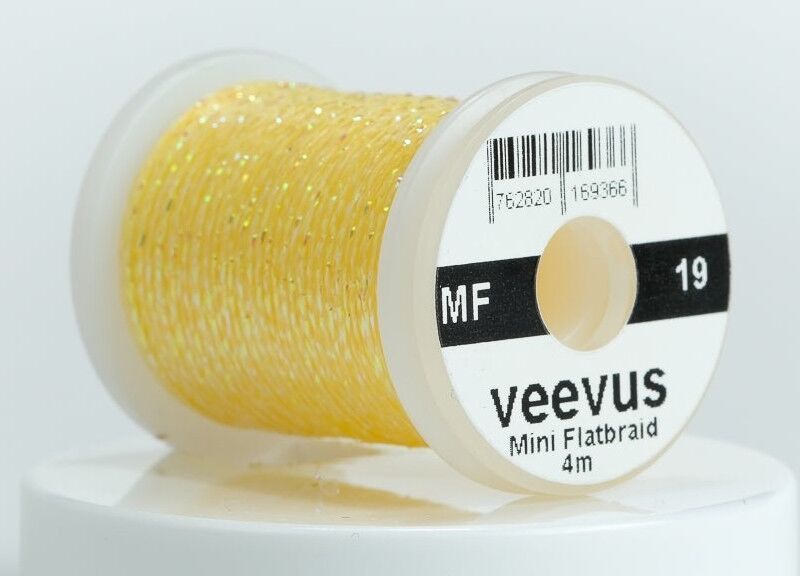 Veevus Mini Flat Braid-Pearl Yellow