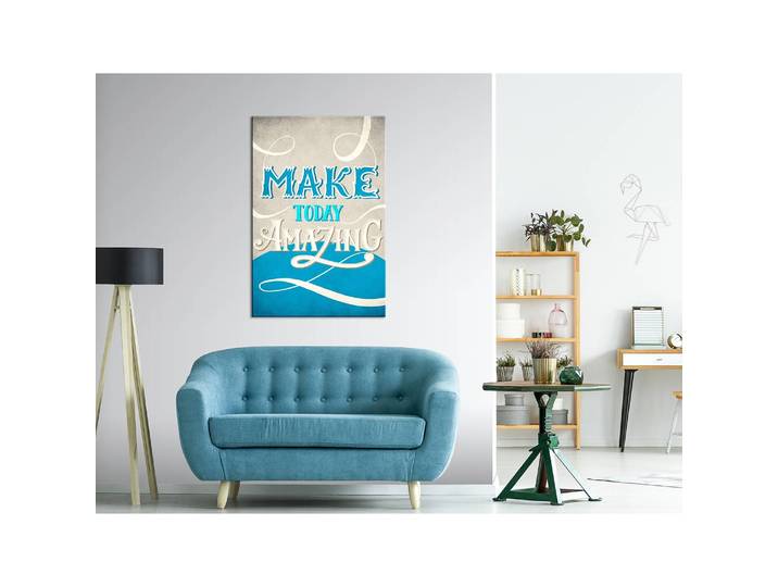 Tableau déco Make Today Amazing Lin Gris 40 x 60cm