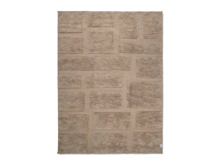 Classic Collection Tapis en laine Bricks 200x300 cm Beige