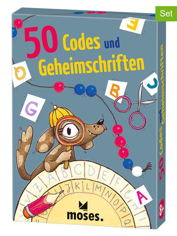 moses. Kartenspiel-Set: "50 Codes und Geheimschriften" - ab 8 Jahren - onesize