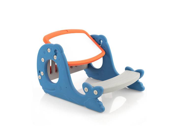 Costway Kinderstaffelei Blau, Kunststoff, 67x39x54 cm, Dekoration, Malbedarf & Bastelbedarf