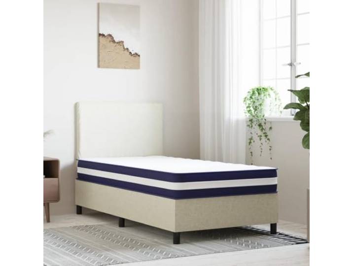 TUERYAFEK Taschenfederkernmatratze 90x200 cm Mittelfest 7 Liegezonen, Druckentlastung, atmungsaktiv, geräuscharm, komprimiert verpackt