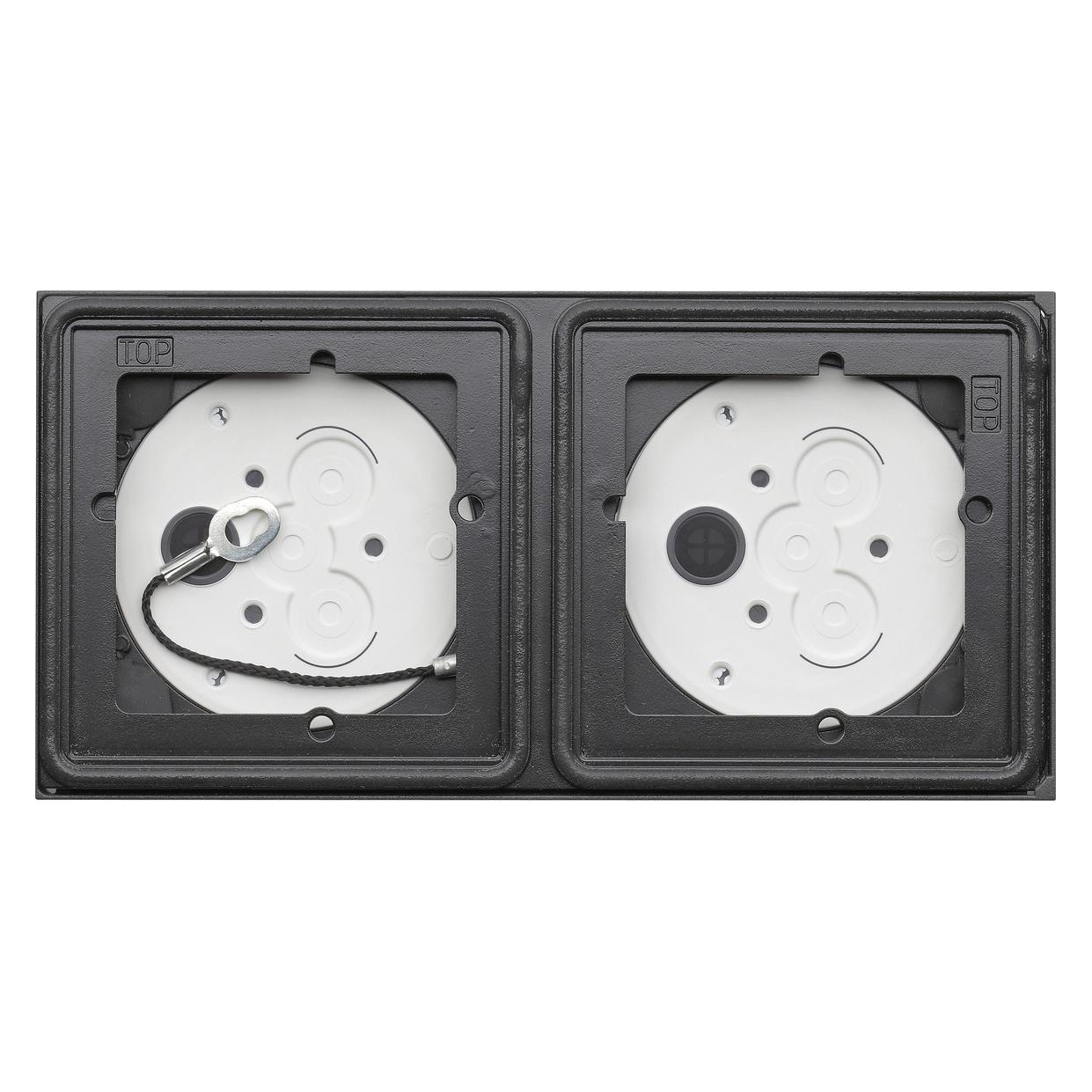 Gira AP-Gehäuse 2 Module 1x2 System 106 Anthrazit 106,5x213x25,3 (5502910)