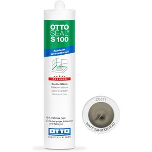 Otto-Chemie Silikon OTTOSEAL S100 sanitärgrau matt, Sanitär, Innen- und Außenbereich, 300ml