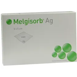 Melgisorb Ag Verband 5x5 cm 10 St