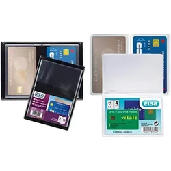 Elba, Mappe, Kreditkartenhülle für 4 Kreditkarten, 300 my, PVC gepackt zu 15 Stück (Kreditkarte, 15x)