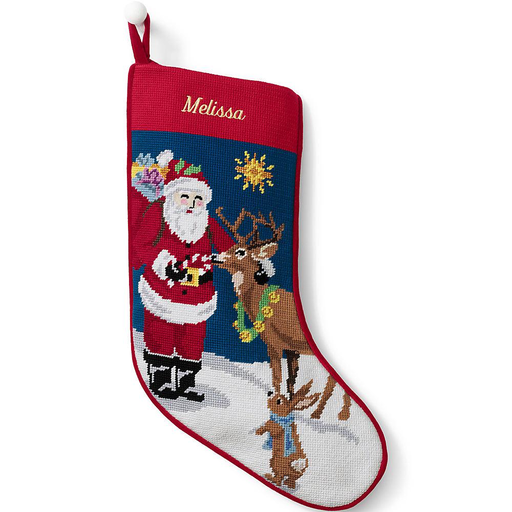 Gobelin-Weihnachtsstrumpf, Damen, size: regular, Sonstige, Baumwolle/Wolle, by Lands' End