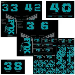 FOX Decal 2021 AM Custom Fork und Shock Kit | Turquoise