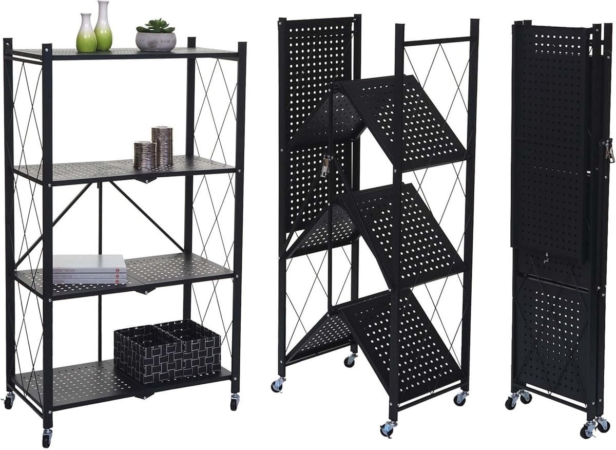 Multifunctioneel Opvouwbaar Stalen Woonrek met 4 Niveaus
