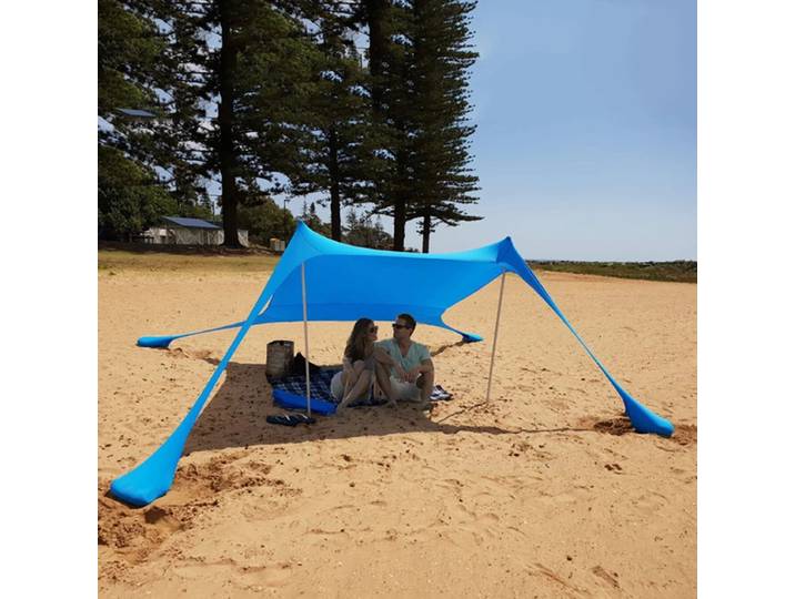 Tente de plage en plein air, abri solaire, pare-soleil de camping, tentes de plage coupe-vent une pièce, tentes d'amendements, UPF50 +, tente familiale portable pour Bea