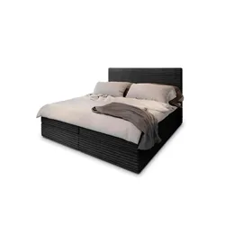 MASSENO Boxbett mit Bettkasten  ¦ schwarz ¦ Maße (cm): B: 180 H: 98