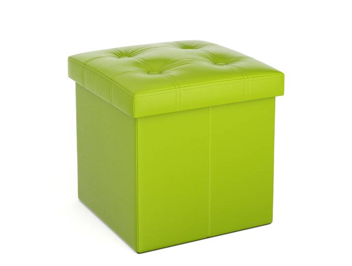Sitzwürfel Leder BEN grün