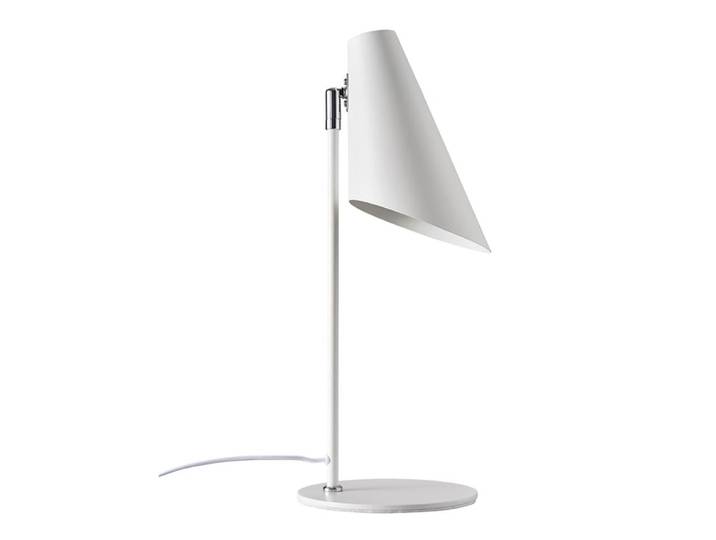 Lampe à poser en métal blanc mat