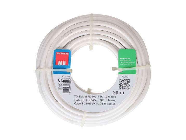 Max Hauri AG TD-Kabel H05Vv-F3G1.0 20m weiss