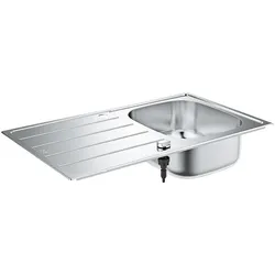 Edelstahlspüle Grohe K200 mit 1 Becken reversibel BxT: 860x500 mm
