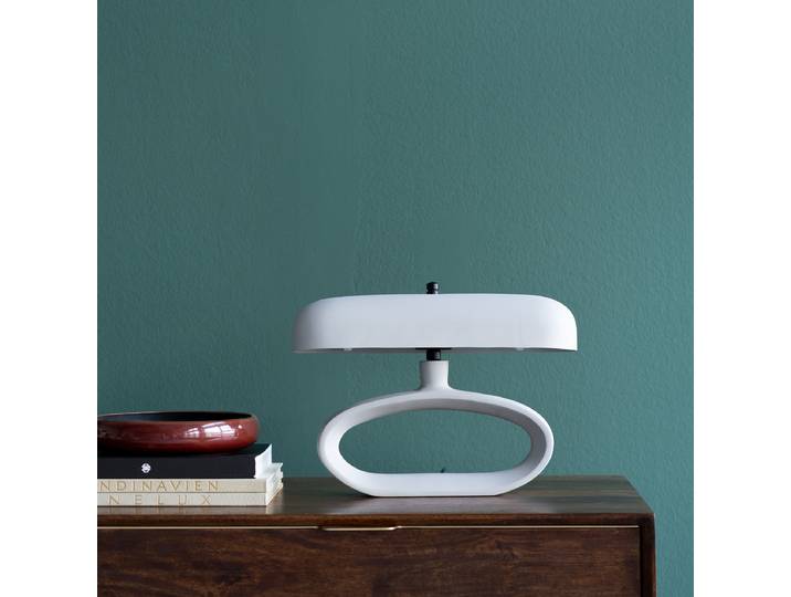 Lampe de table Suki 11 x 26 x 37cm Beige/Beige Structure : acier thermopoudré E14