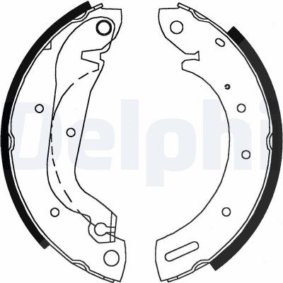 Delphi Bremsbackensatz [Hersteller-Nr. LS1827] für Ldv, Ford, Nissan