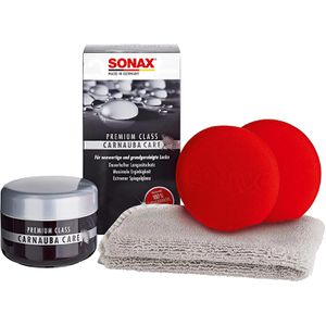 Sonax Lackversiegelung Premium Class CarnaubaCare, Wachsversiegelung, hochglänzend, Set 200ml